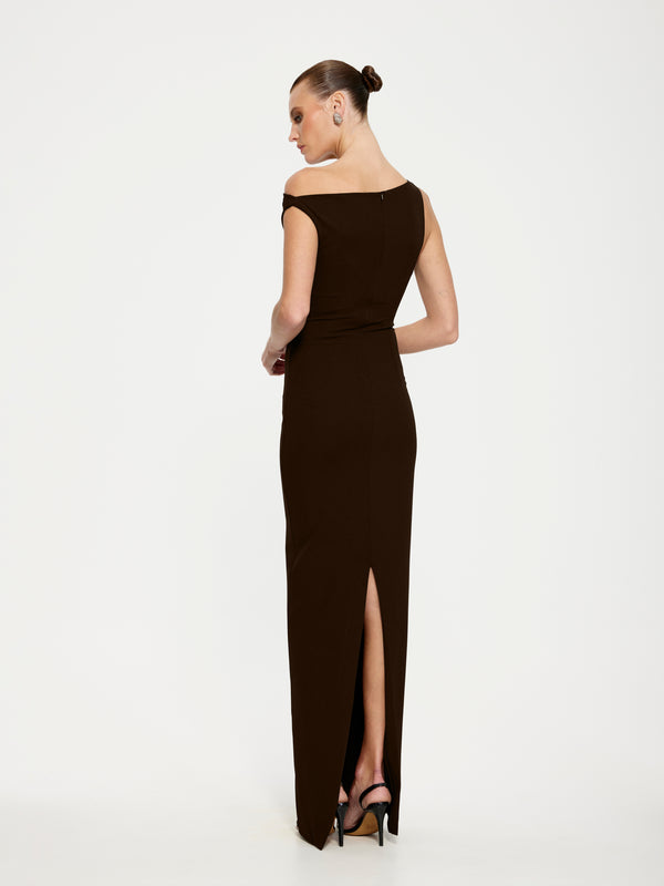 Inaya Gown - Coffee (Pre - order) - EFFIE KATS