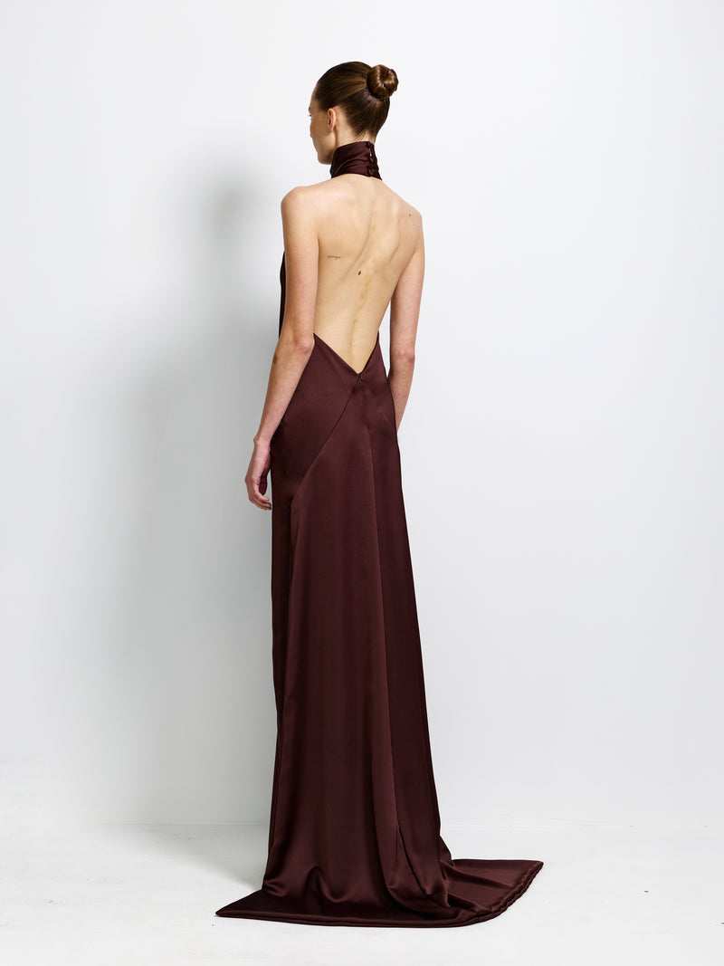 Antonia Gown - Chocolate Plum - EFFIE KATS