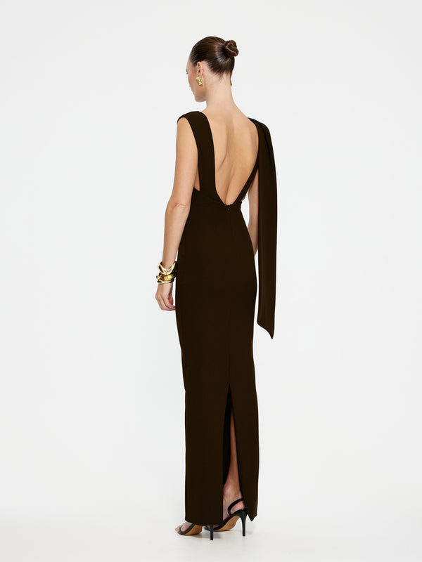 Audrey Gown - Coffee (Pre - order) - EFFIE KATS
