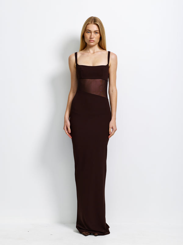 Cyia Gown - Coffee - EFFIE KATS