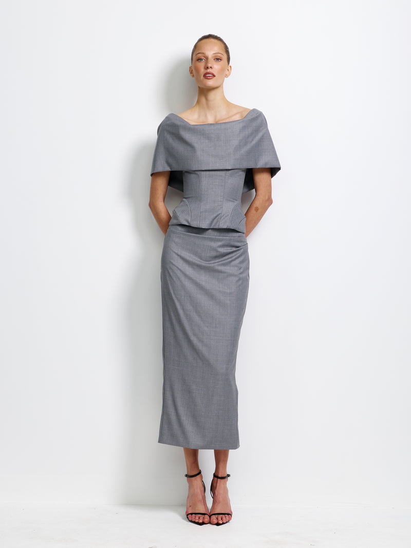 Eliza Bodice - Grey - EFFIE KATS