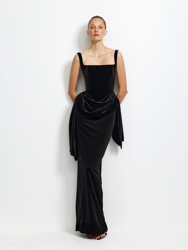 Genevieve Gown - Black - EFFIE KATS