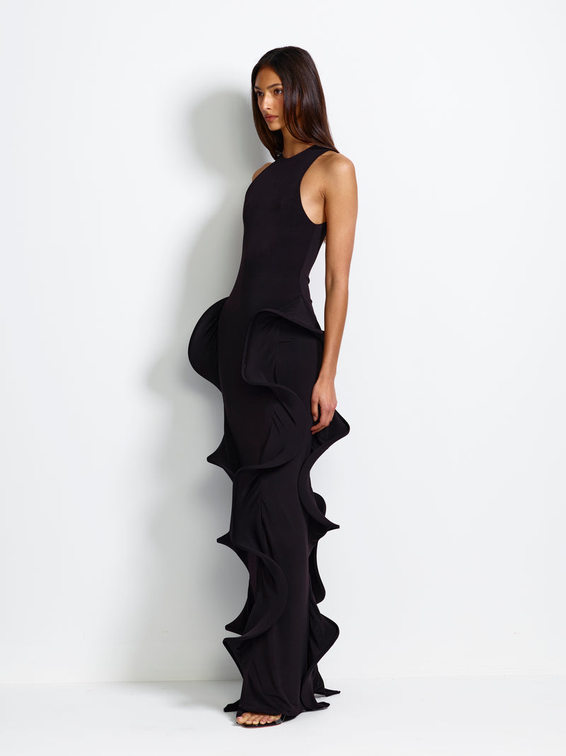 Halo Gown - Black - EFFIE KATS
