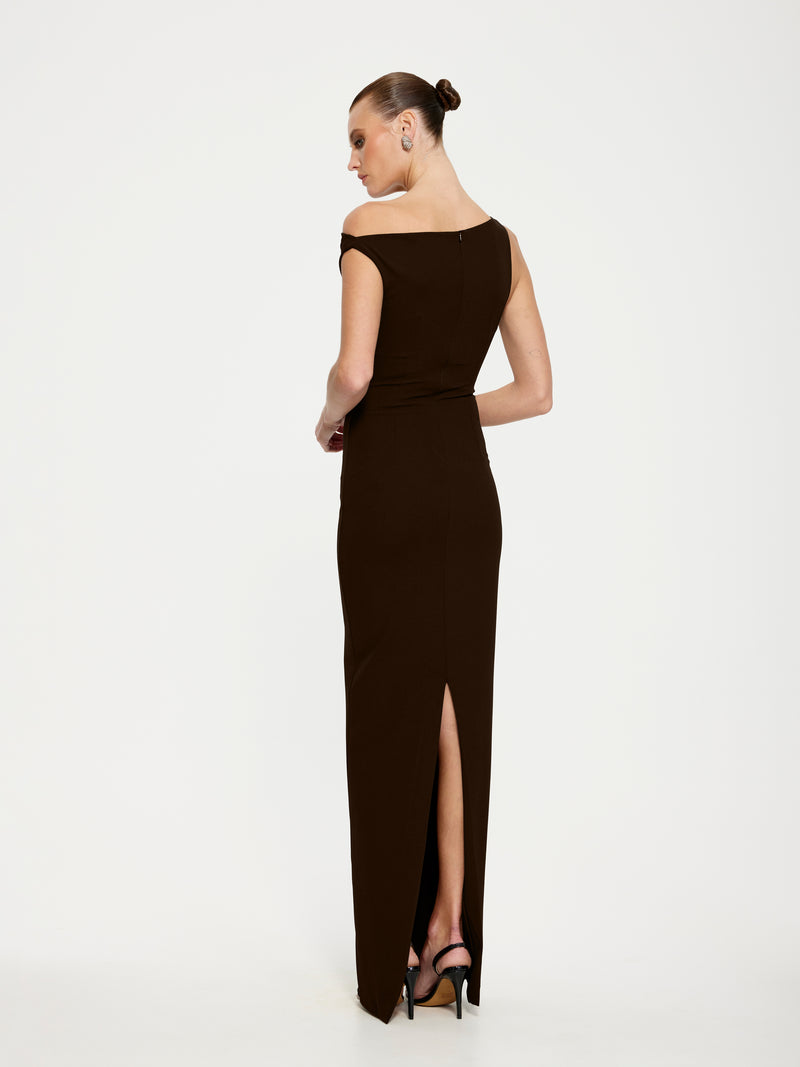 Inaya Gown - Coffee (Pre - order) - EFFIE KATS