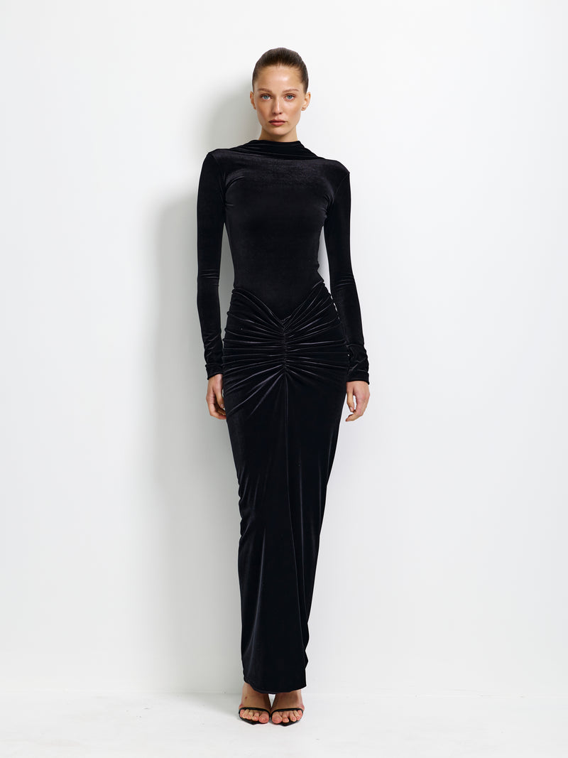 Luna Bodysuit - Black Velvet - EFFIE KATS