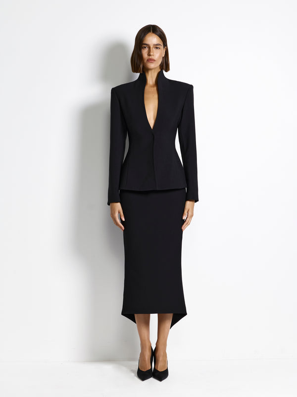 Mereen Midi Skirt - Black - EFFIE KATS