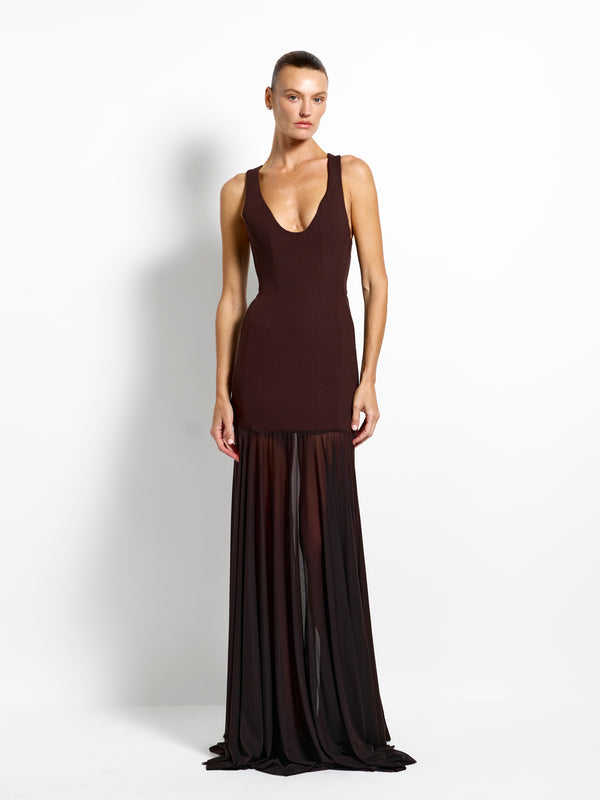 Odessa Gown - Coffee - EFFIE KATS