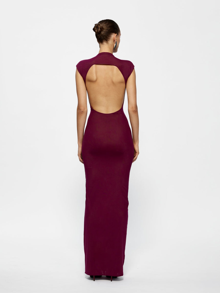 Caldwell Dress - Burgundy - EFFIE KATS