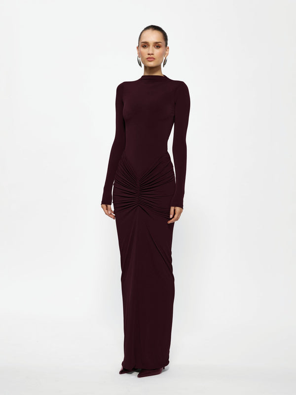 Kayson Maxi Skirt - Wine - EFFIE KATS