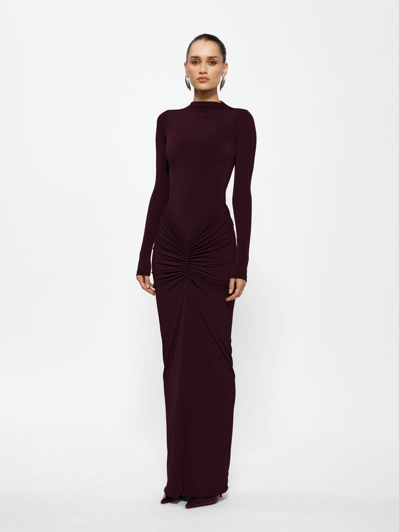 Kayson Maxi Skirt - Wine - EFFIE KATS