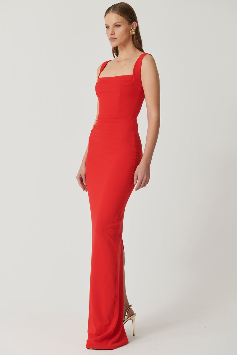Marbella Gown - Cherry Red - EFFIE KATS