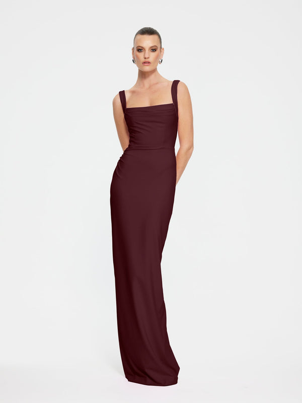 Marbella Gown - Wine - EFFIE KATS