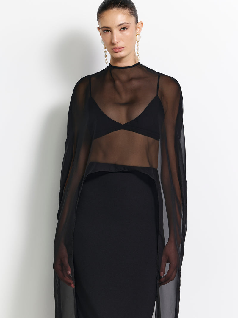 Charleze Cape - Black - EFFIE KATS