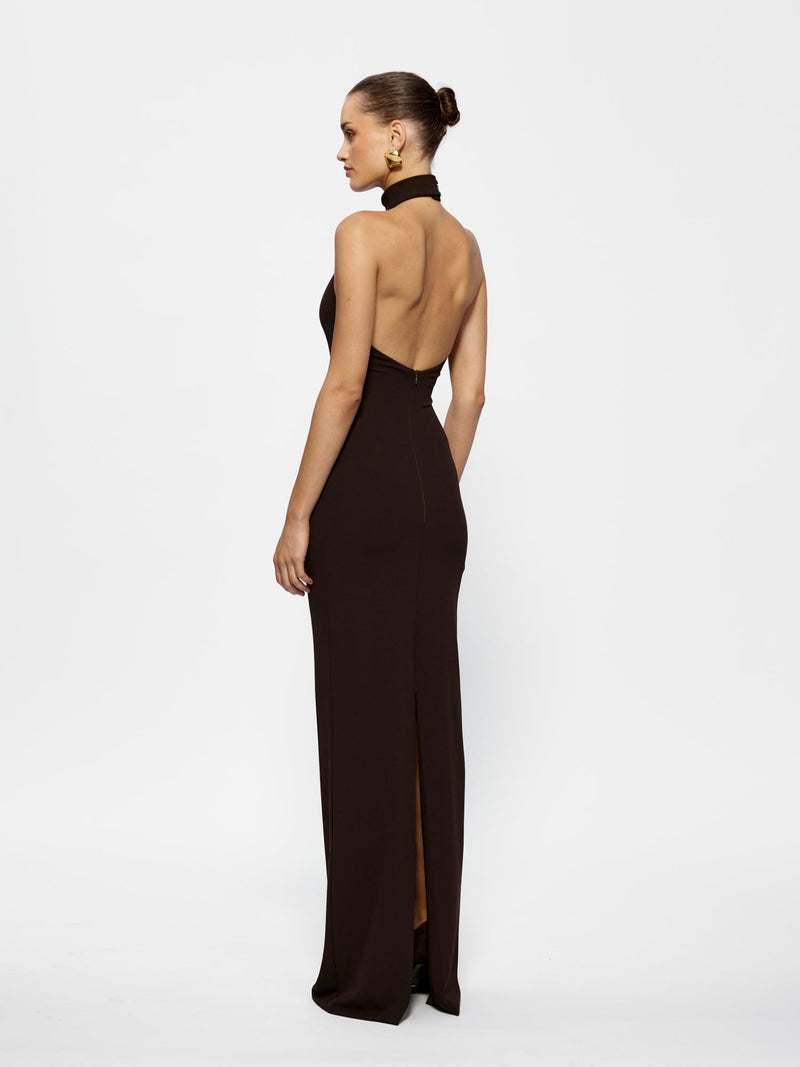 Rhi Gown - Coffee - EFFIE KATS