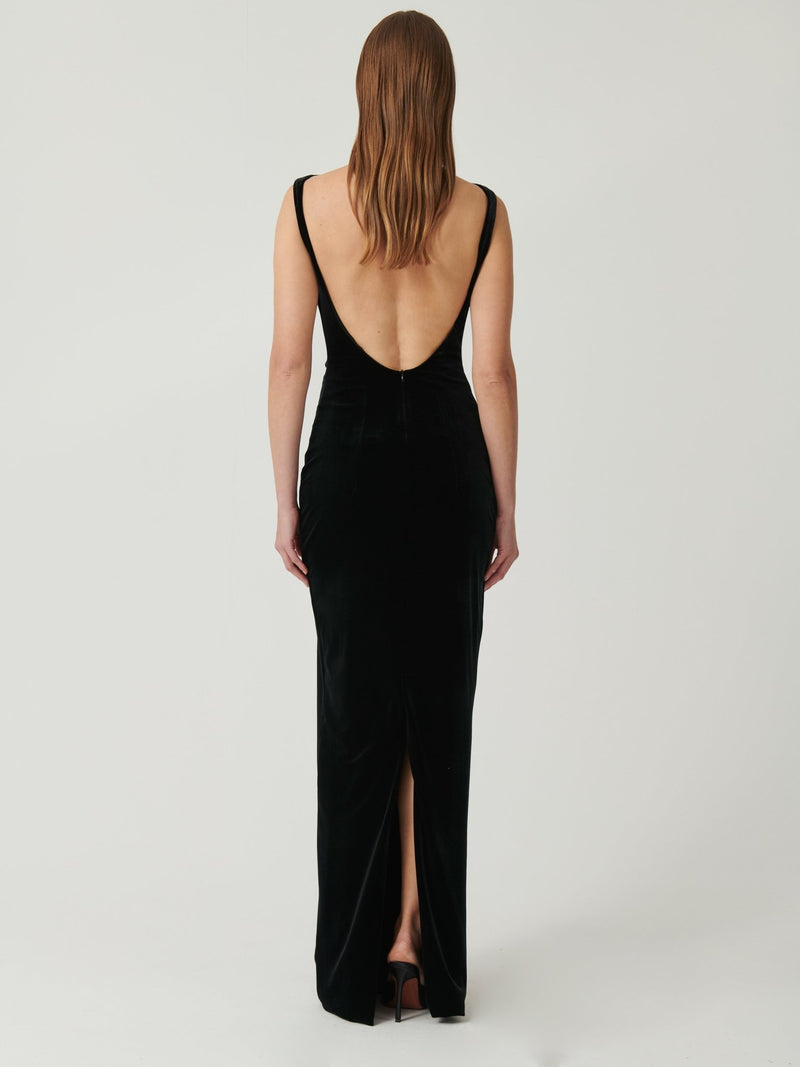 VERONA GOWN - BLACK VELVET - EFFIE KATS